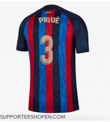 Barcelona Gerard Pique #3 Hemma Matchtröja 2022-23 Kortärmad